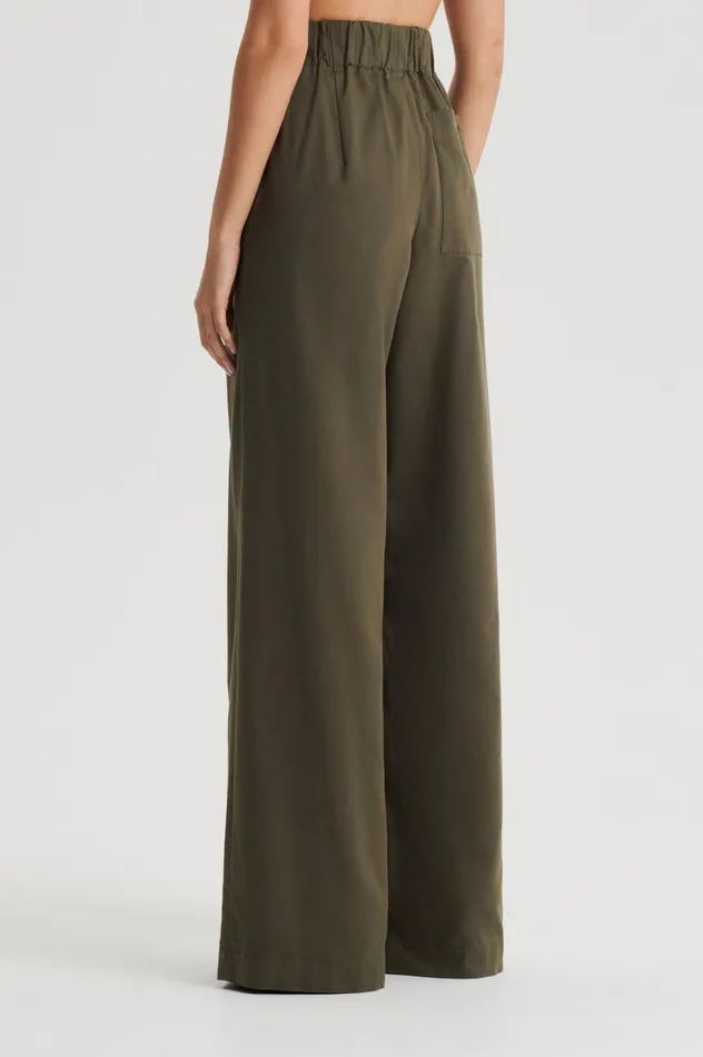 Women Scanlan Theodore Trousers PLEAT CARGO TROUSER Jungle