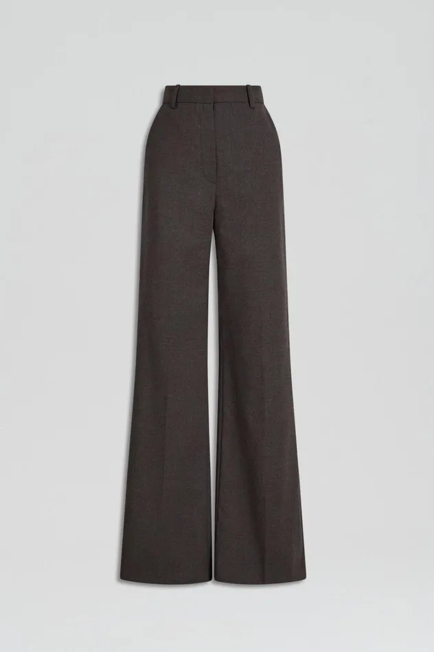 Women Scanlan Theodore Trousers STRIPE MID RISE TROUSER Grey