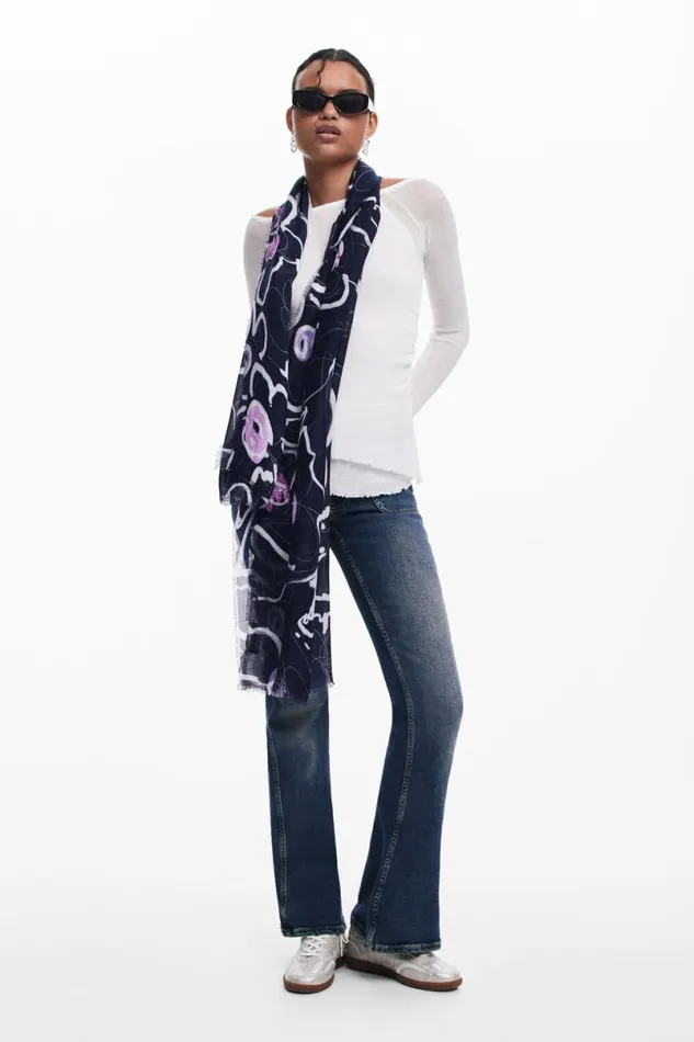 Women Scarves And Scarf Desigual Floral Scarf
