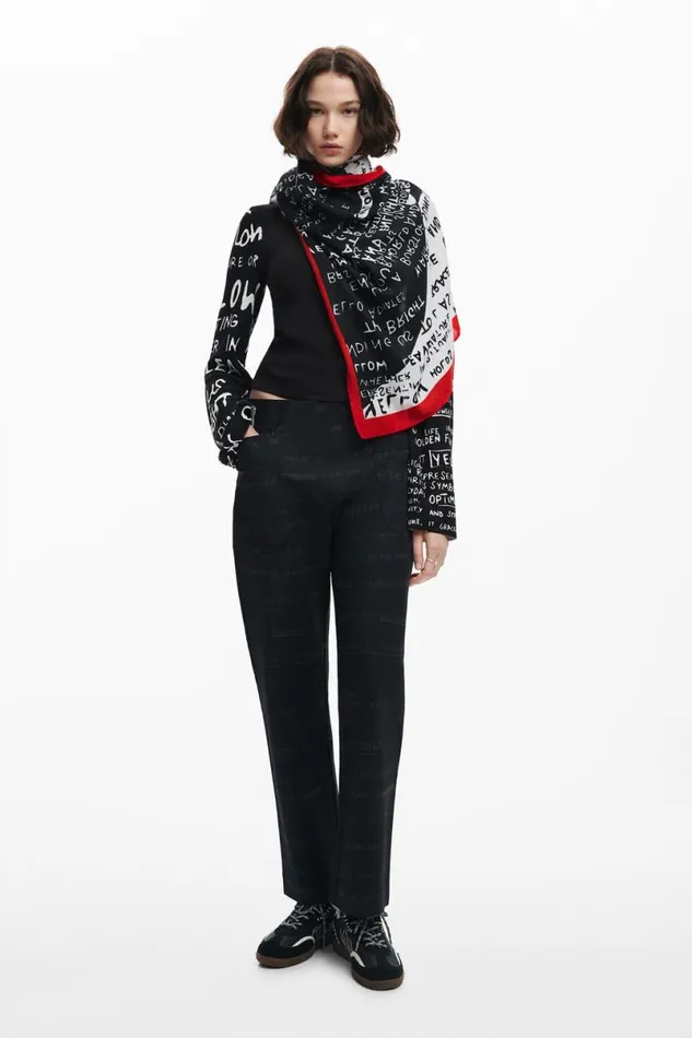 Women Scarves And Scarf Desigual Lettering Scarf