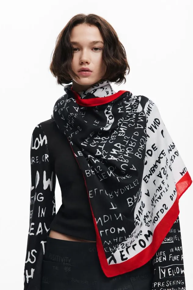 Women Scarves And Scarf Desigual Lettering Scarf