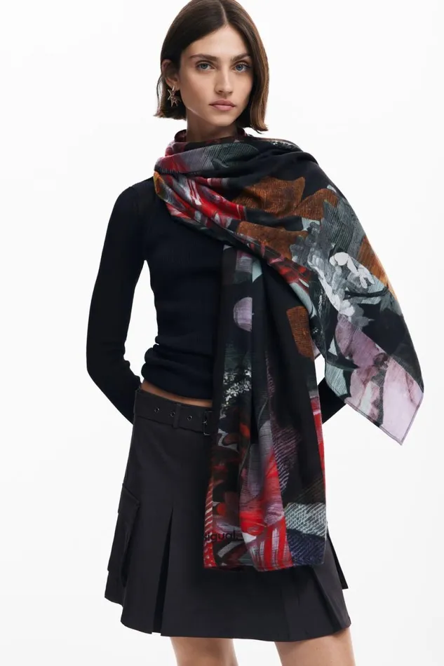 Women Scarves And Scarf Desigual Scarf With Large Flowers