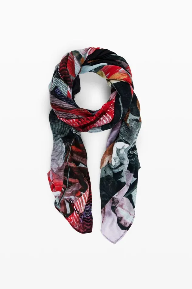 Women Scarves And Scarf Desigual Scarf With Large Flowers