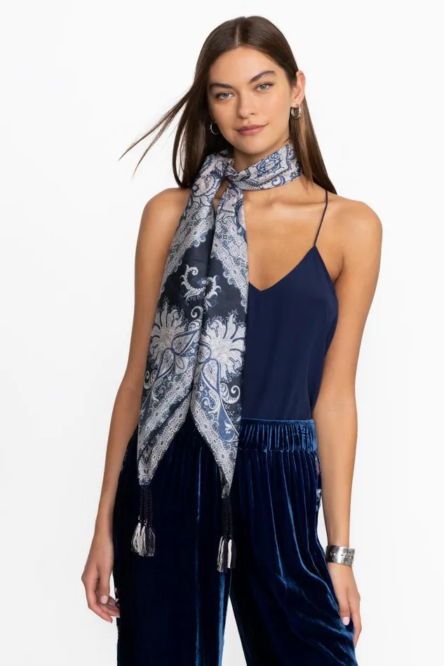Women Scarves Johnny Was ROMAN PAISEY SILK SCARF Roman Paisey Scarf Print Women Scarves Johnny Was ROMAN PAISEY SILK SCARF Roman Paisey Scarf Print