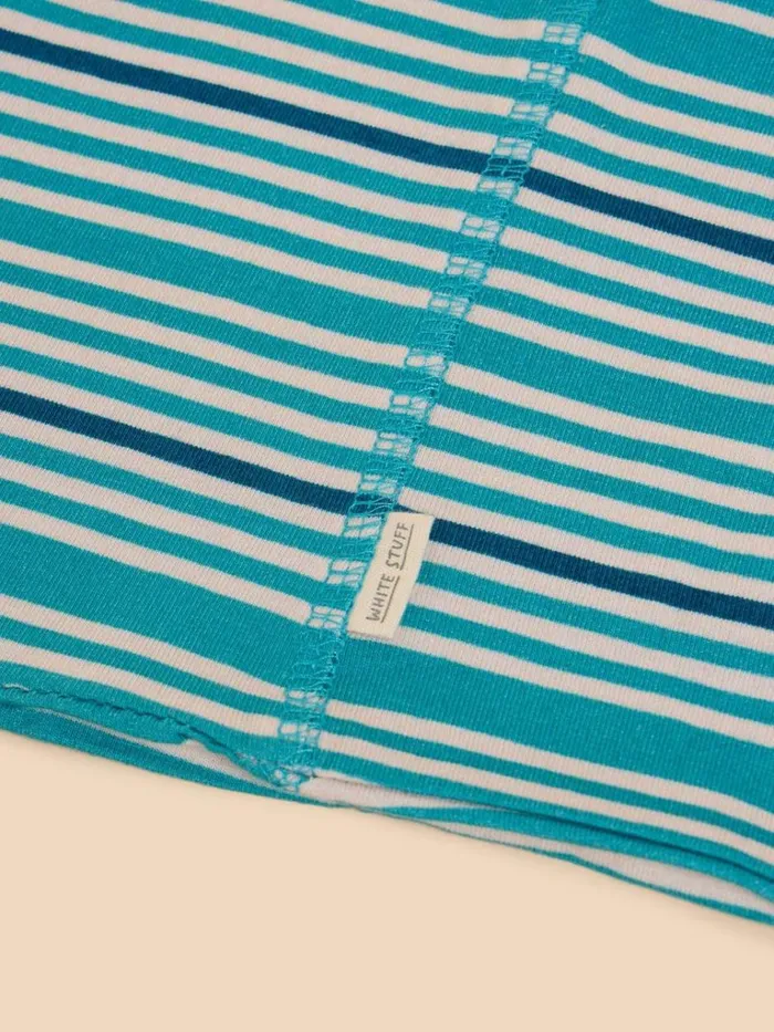Women SCARVES White Stuff Jersey Versatile Roll Blue Multi Women SCARVES White Stuff Jersey Versatile Roll Blue Multi