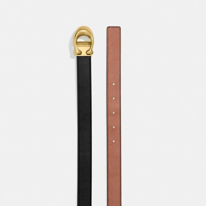Women Sculpted C Buckle Cut To Size Reversible Belt 25 Mm Brassblack1941 Saddle Coach Belts Women Sculpted C Buckle Cut To Size Reversible Belt 25 Mm Brassblack1941 Saddle Coach Belts