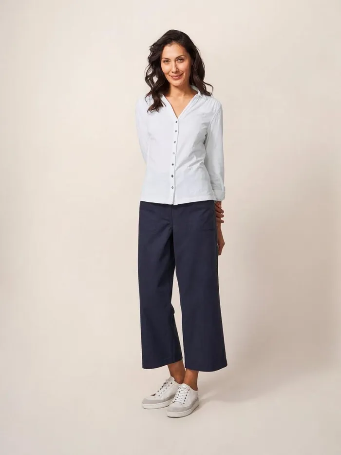 Women SHIRTS and BLOUSES White Stuff ANNIE EMBROIDERED JERSEY SHIRT Brilliant White