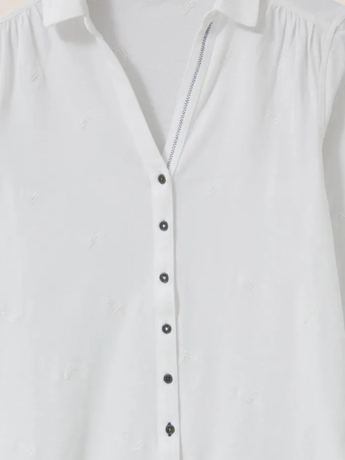 Women SHIRTS and BLOUSES White Stuff ANNIE EMBROIDERED JERSEY SHIRT Brilliant White Women SHIRTS and BLOUSES White Stuff ANNIE EMBROIDERED JERSEY SHIRT Brilliant White