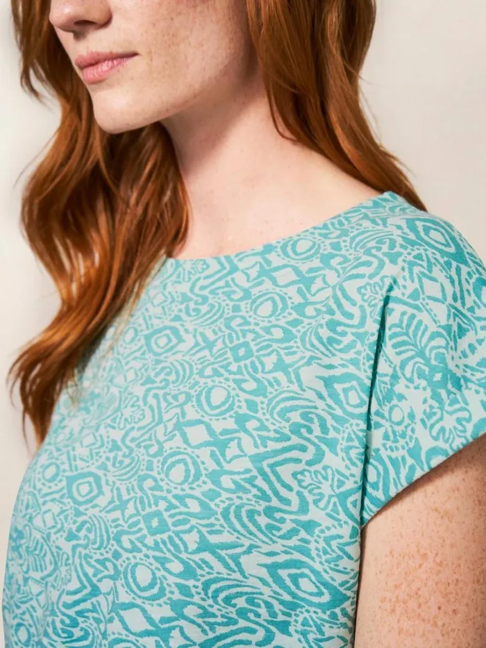 Women SHIRTS and BLOUSES White Stuff CARRIE CREW NECK TUNIC Teal Print Women SHIRTS and BLOUSES White Stuff CARRIE CREW NECK TUNIC Teal Print