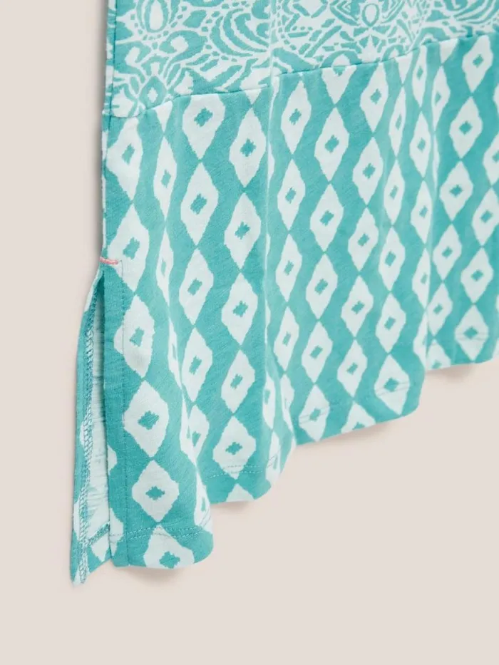 Women SHIRTS and BLOUSES White Stuff CARRIE CREW NECK TUNIC Teal Print Women SHIRTS and BLOUSES White Stuff CARRIE CREW NECK TUNIC Teal Print