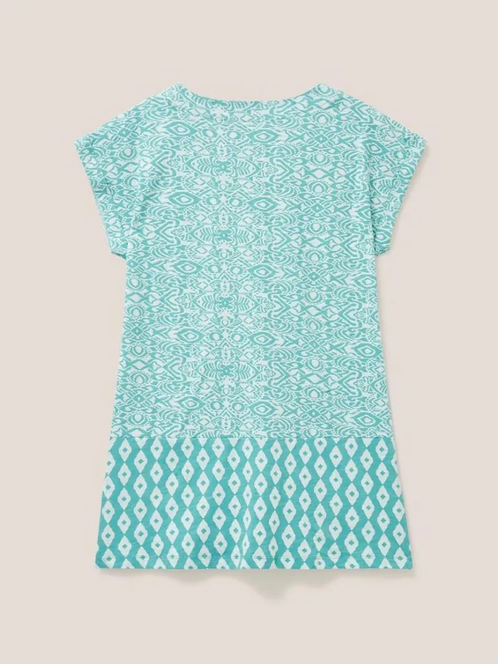 Women SHIRTS and BLOUSES White Stuff CARRIE CREW NECK TUNIC Teal Print Women SHIRTS and BLOUSES White Stuff CARRIE CREW NECK TUNIC Teal Print