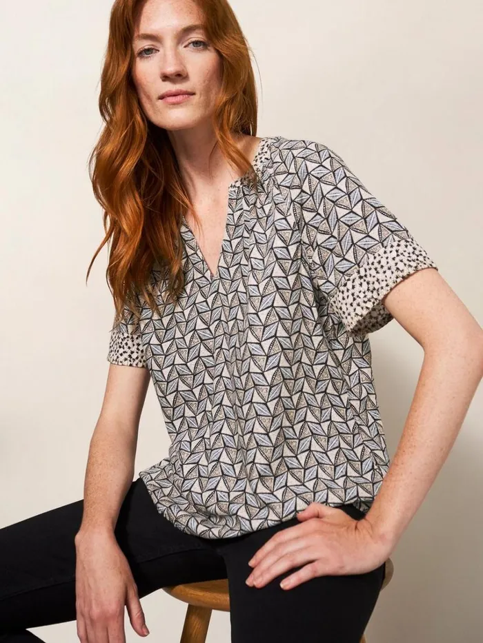 Women SHIRTS and BLOUSES White Stuff Cora Top Natural Multi