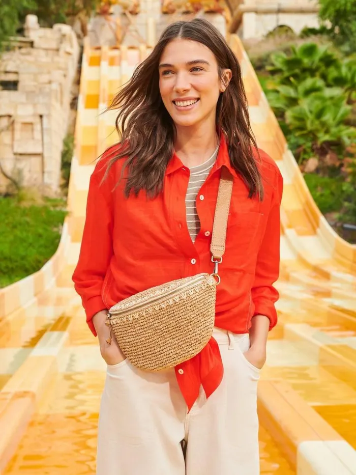 Women SHIRTS and BLOUSES White Stuff Delilah Cotton Silk Shirt Bright Orange