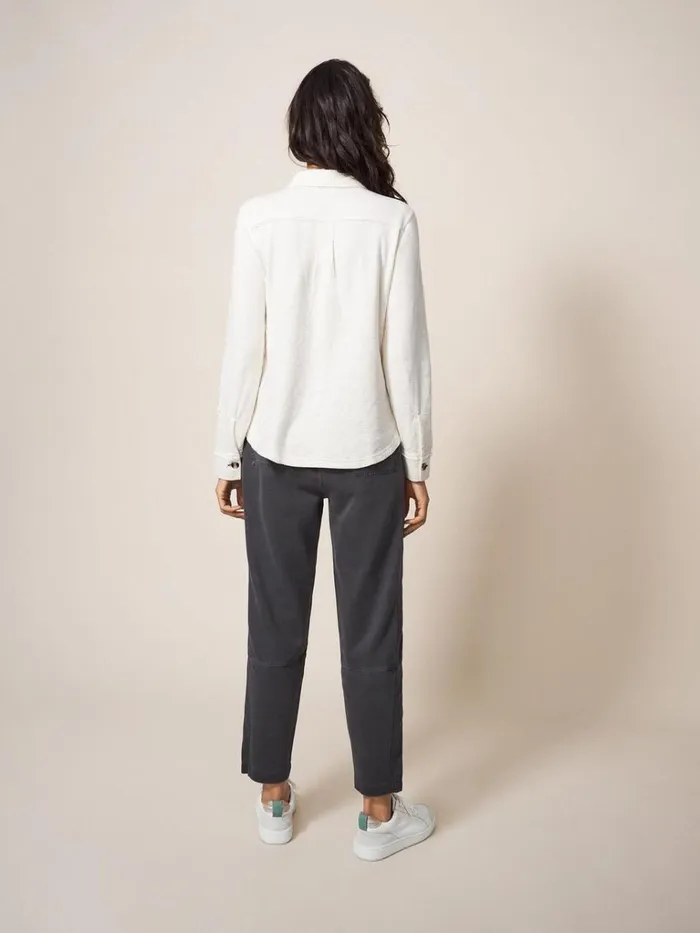 Women SHIRTS and BLOUSES White Stuff DOUBLE CLOTH JERSEY SHIRT Pale Ivory