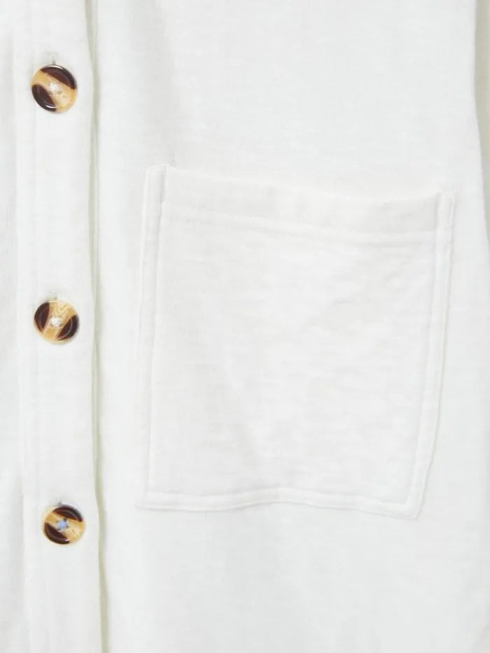 Women SHIRTS and BLOUSES White Stuff DOUBLE CLOTH JERSEY SHIRT Pale Ivory