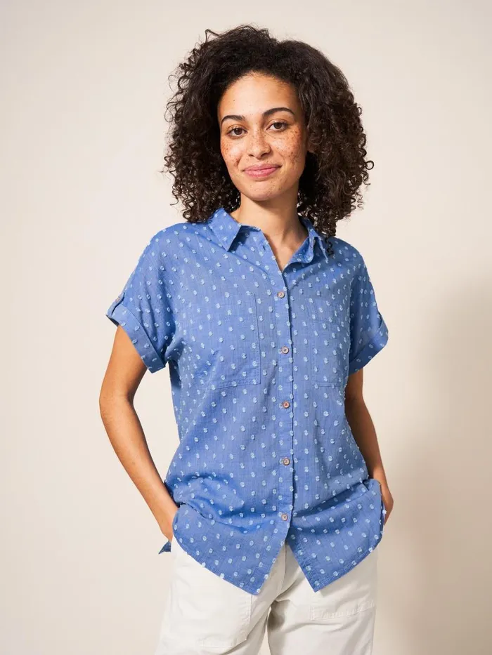 Women SHIRTS and BLOUSES White Stuff Ella Organic Cotton Shirt Blue Multi Women SHIRTS and BLOUSES White Stuff Ella Organic Cotton Shirt Blue Multi
