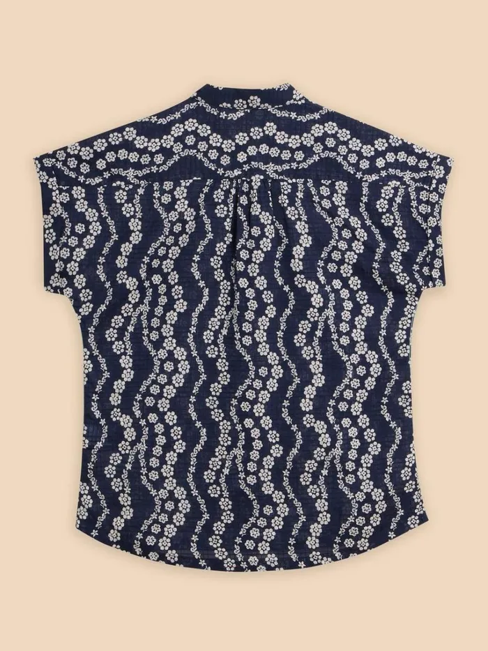 Women SHIRTS and BLOUSES White Stuff Ellie Organic Cotton Shirt Navy Print Women SHIRTS and BLOUSES White Stuff Ellie Organic Cotton Shirt Navy Print