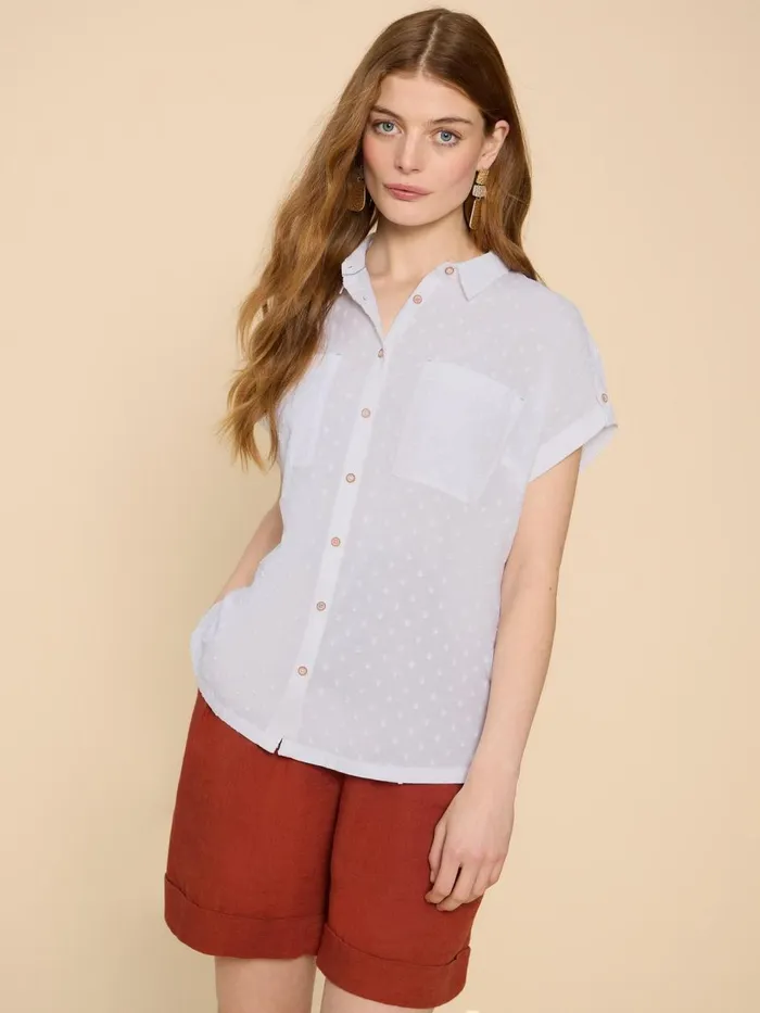 Women SHIRTS and BLOUSES White Stuff Ellie Organic Cotton Shirt Pale Ivory