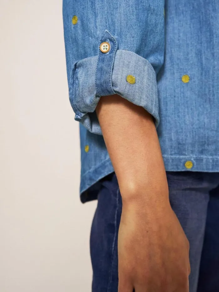 Women SHIRTS and BLOUSES White Stuff Embroidered Sophie Shirt Denim Multi