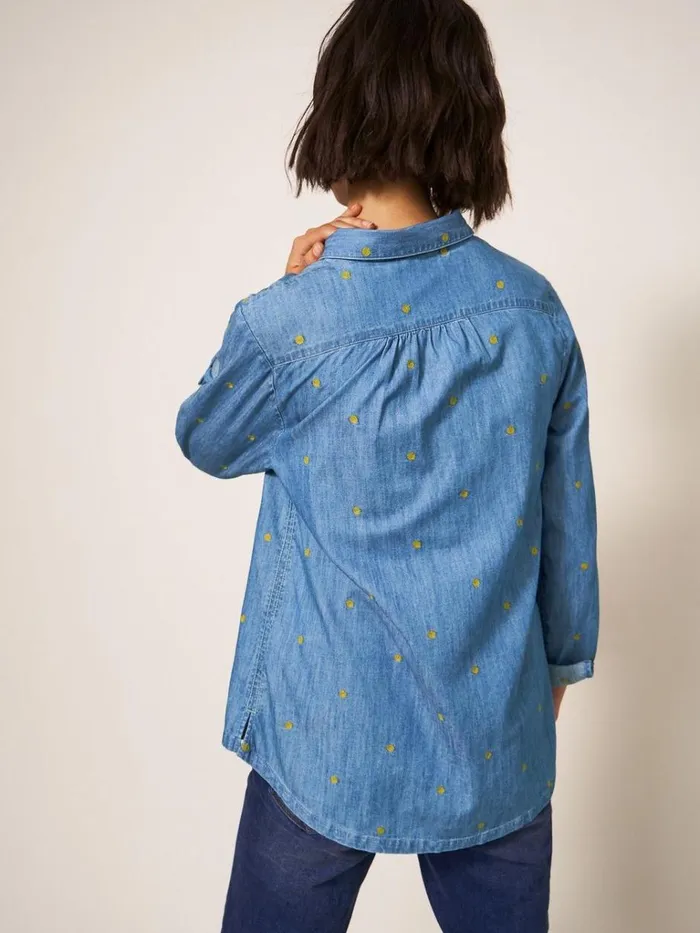 Women SHIRTS and BLOUSES White Stuff Embroidered Sophie Shirt Denim Multi Women SHIRTS and BLOUSES White Stuff Embroidered Sophie Shirt Denim Multi
