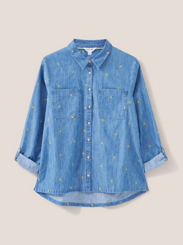 Women SHIRTS and BLOUSES White Stuff Embroidered Sophie Shirt Denim Multi Women SHIRTS and BLOUSES White Stuff Embroidered Sophie Shirt Denim Multi