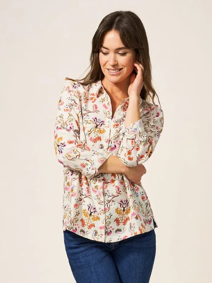 Women SHIRTS and BLOUSES White Stuff Emilia Organic Cotton Classic Fit Shirt Ivory Print Women SHIRTS and BLOUSES White Stuff Emilia Organic Cotton Classic Fit Shirt Ivory Print
