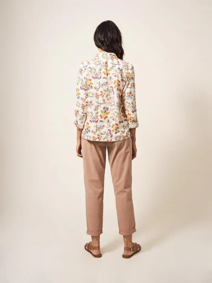 Women SHIRTS and BLOUSES White Stuff Emilia Organic Cotton Classic Fit Shirt Ivory Print Women SHIRTS and BLOUSES White Stuff Emilia Organic Cotton Classic Fit Shirt Ivory Print