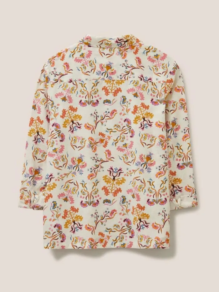 Women SHIRTS and BLOUSES White Stuff Emilia Organic Cotton Classic Fit Shirt Ivory Print Women SHIRTS and BLOUSES White Stuff Emilia Organic Cotton Classic Fit Shirt Ivory Print