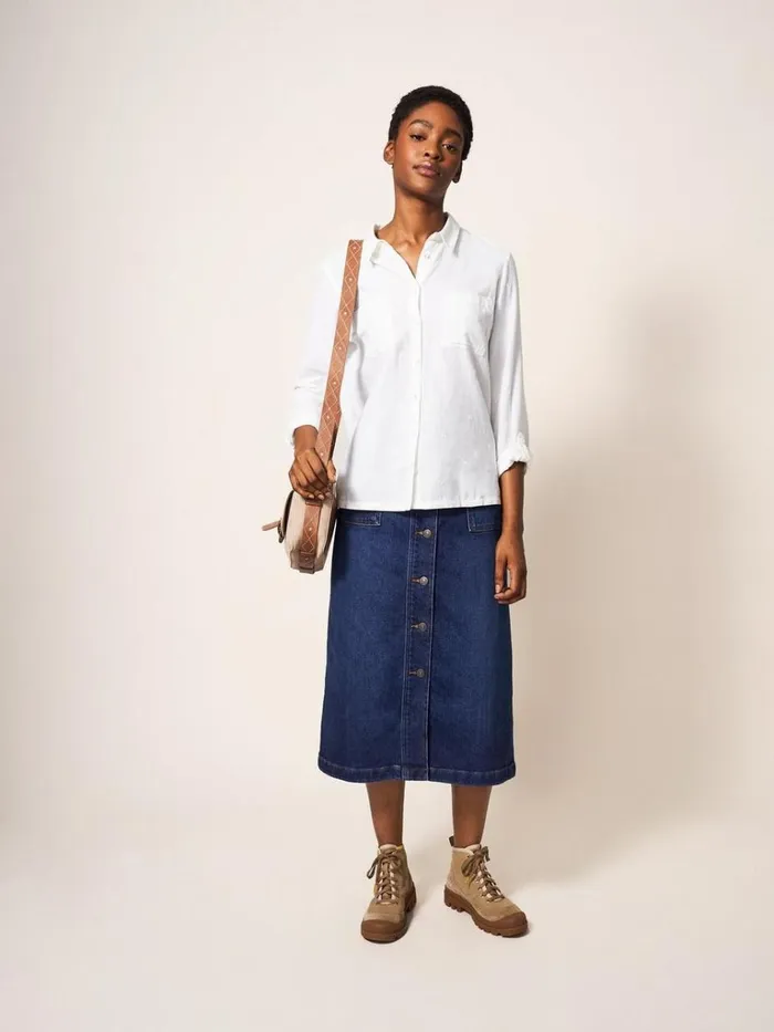 Women SHIRTS and BLOUSES White Stuff Emilia Organic Cotton Shirt Ivory Multi
