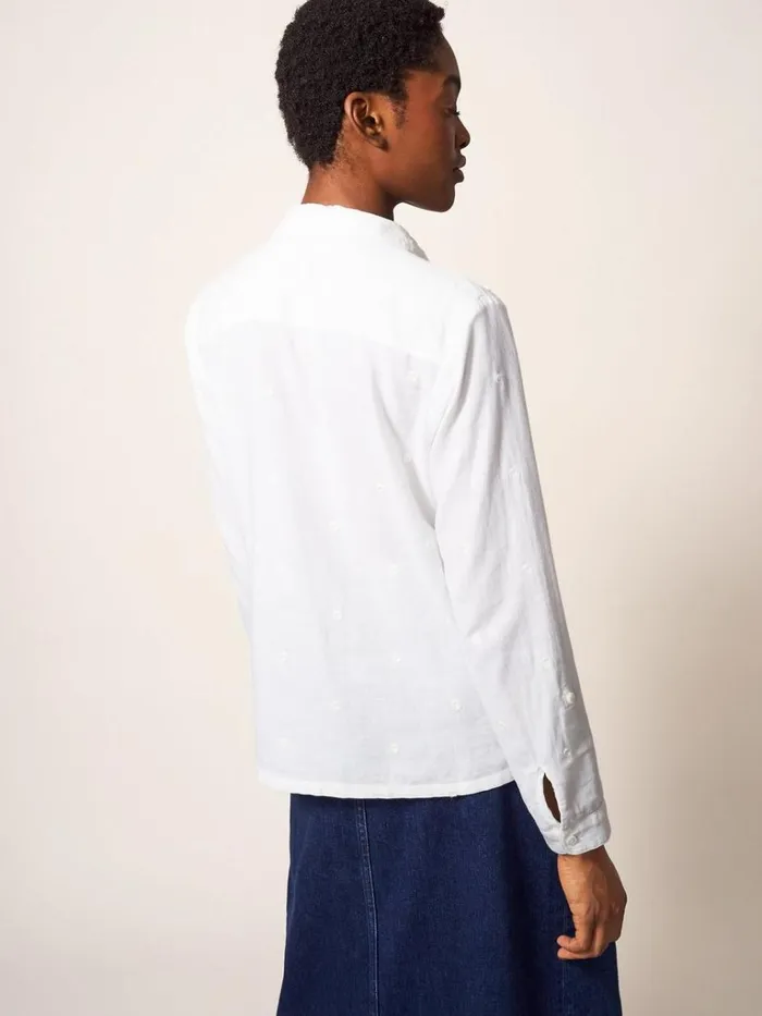 Women SHIRTS and BLOUSES White Stuff Emilia Organic Cotton Shirt Ivory Multi