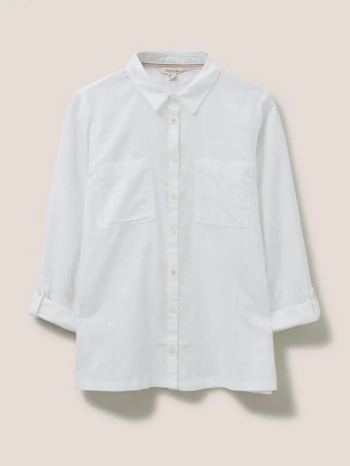 Women SHIRTS and BLOUSES White Stuff Emilia Organic Cotton Shirt Ivory Multi