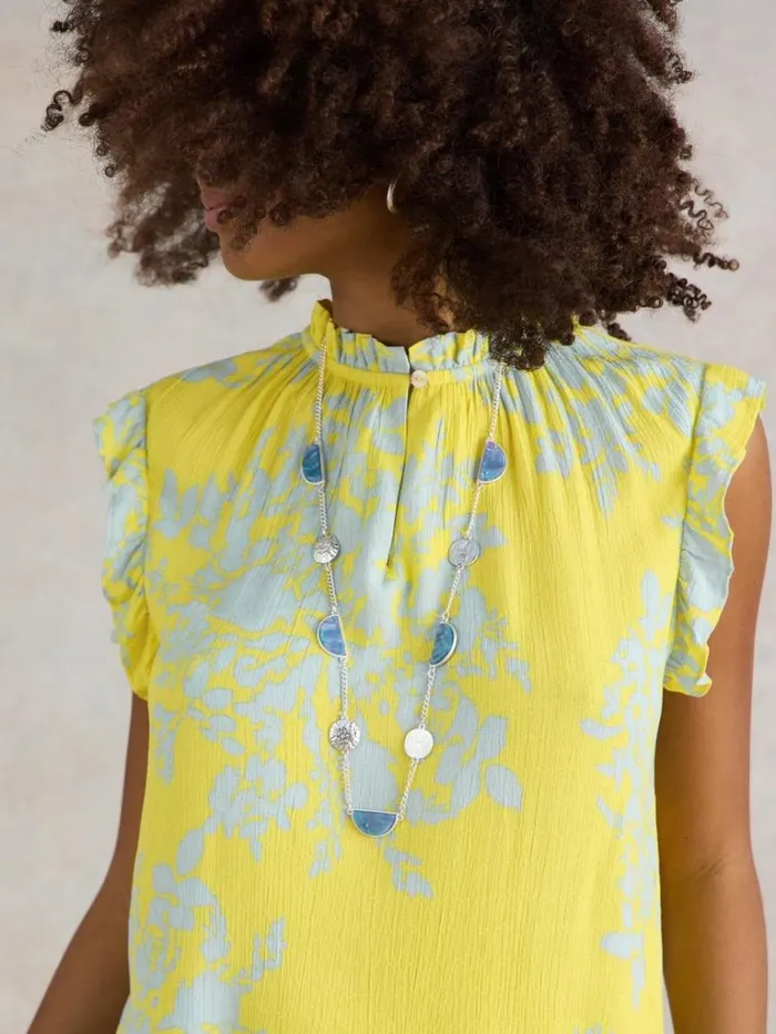 Women SHIRTS and BLOUSES White Stuff Florence Eco Vero Vest Yellow Print