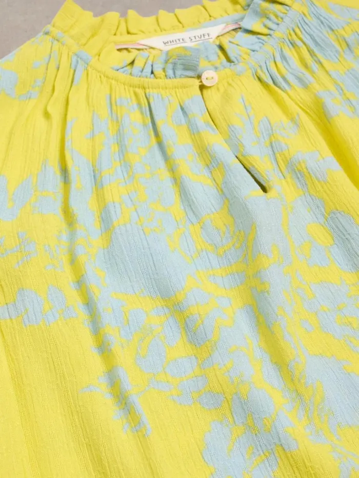 Women SHIRTS and BLOUSES White Stuff Florence Eco Vero Vest Yellow Print Women SHIRTS and BLOUSES White Stuff Florence Eco Vero Vest Yellow Print