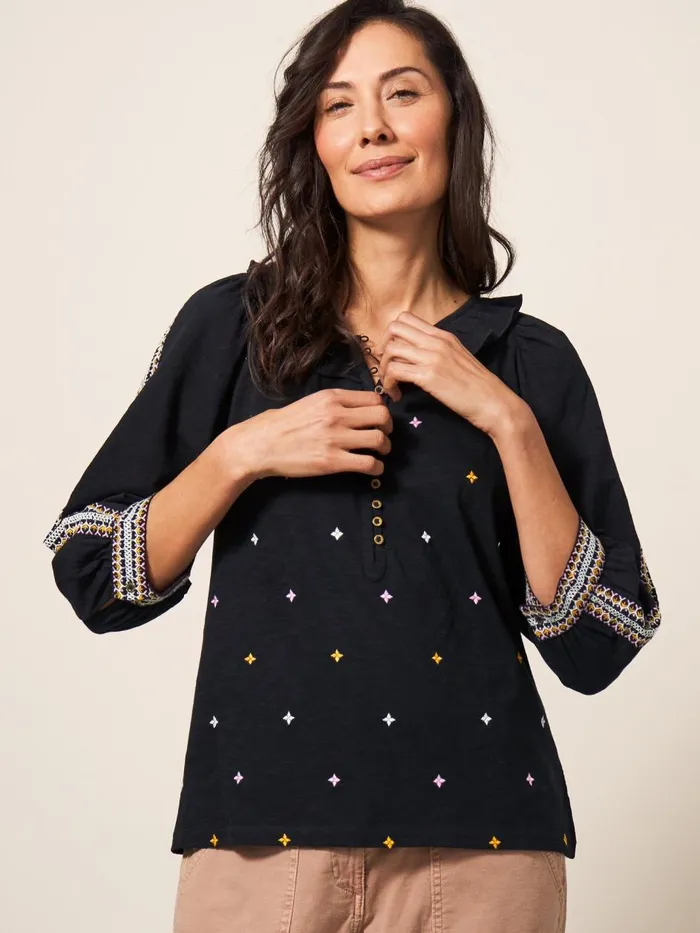 Women SHIRTS and BLOUSES White Stuff MIA JERSEY TOP Pure Black Women SHIRTS and BLOUSES White Stuff MIA JERSEY TOP Pure Black