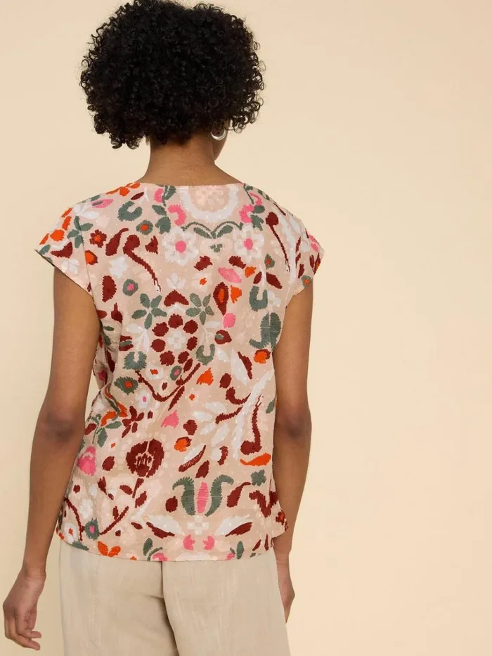Women SHIRTS and BLOUSES White Stuff Rae Organic Cotton Vest Natural Print