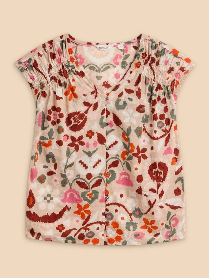 Women SHIRTS and BLOUSES White Stuff Rae Organic Cotton Vest Natural Print