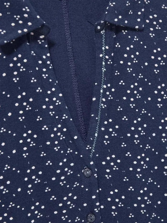 Women SHIRTS and BLOUSES White Stuff Rosie Rib Jersey Shirt Navy Print