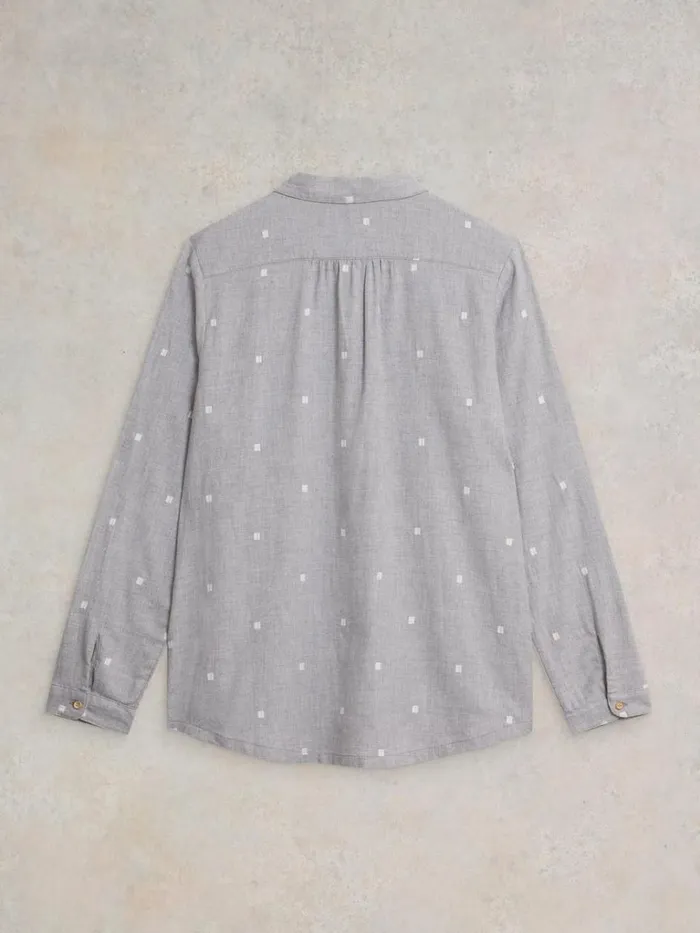 Women SHIRTS and BLOUSES White Stuff Sophie Organic Cotton Shirt Grey Multi Women SHIRTS and BLOUSES White Stuff Sophie Organic Cotton Shirt Grey Multi