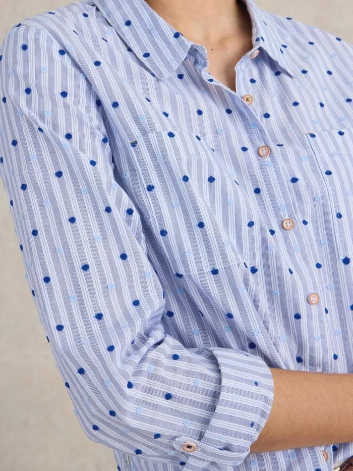 Women SHIRTS and BLOUSES White Stuff Sophie Organic Cotton Shirt Light Blue Women SHIRTS and BLOUSES White Stuff Sophie Organic Cotton Shirt Light Blue