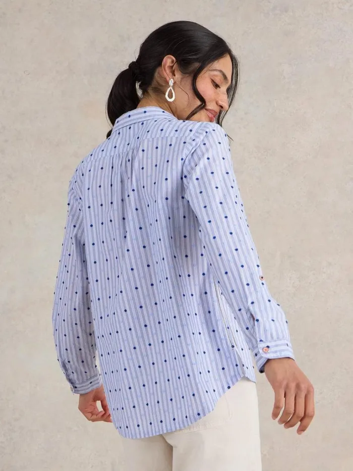 Women SHIRTS and BLOUSES White Stuff Sophie Organic Cotton Shirt Light Blue Women SHIRTS and BLOUSES White Stuff Sophie Organic Cotton Shirt Light Blue