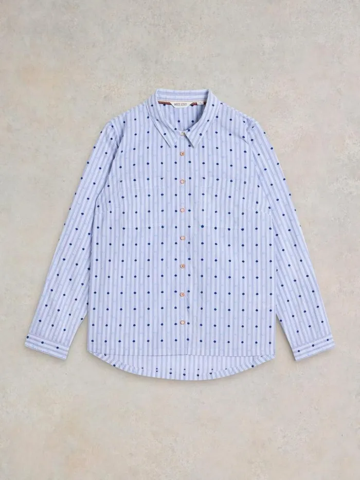 Women SHIRTS and BLOUSES White Stuff Sophie Organic Cotton Shirt Light Blue Women SHIRTS and BLOUSES White Stuff Sophie Organic Cotton Shirt Light Blue