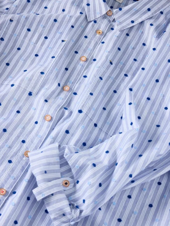 Women SHIRTS and BLOUSES White Stuff Sophie Organic Cotton Shirt Light Blue Women SHIRTS and BLOUSES White Stuff Sophie Organic Cotton Shirt Light Blue
