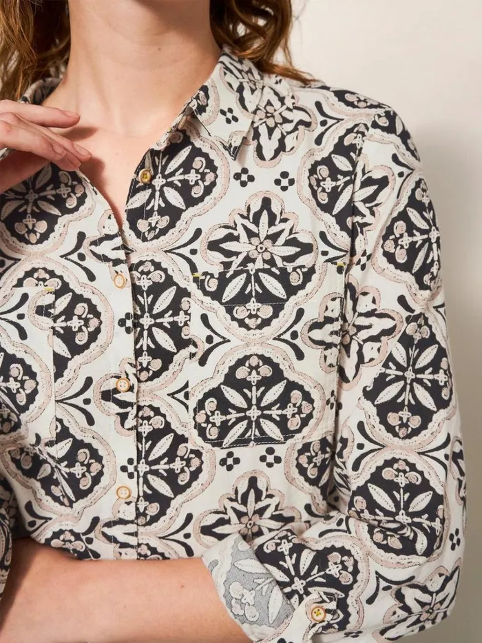 Women SHIRTS and BLOUSES White Stuff Sophie Organic Cotton Shirt Natural Multi
