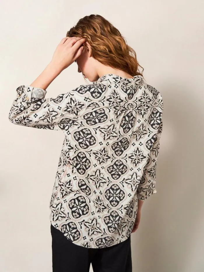 Women SHIRTS and BLOUSES White Stuff Sophie Organic Cotton Shirt Natural Multi Women SHIRTS and BLOUSES White Stuff Sophie Organic Cotton Shirt Natural Multi