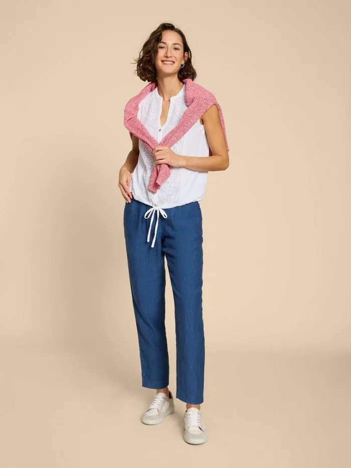 Women SHIRTS and BLOUSES White Stuff TULIP JERSEY SLEEVELESS SHIRT Pale Ivory