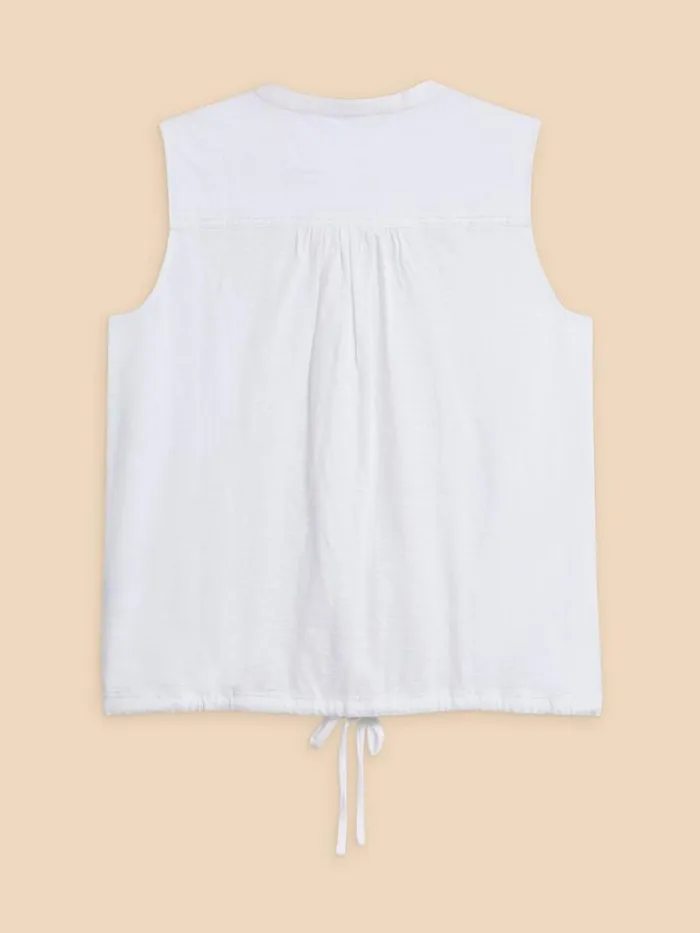 Women SHIRTS and BLOUSES White Stuff TULIP JERSEY SLEEVELESS SHIRT Pale Ivory