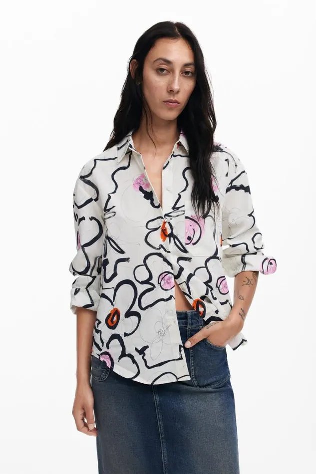 Women Shirts And Blouses Desigual Light Floral Shirt