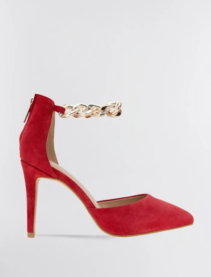 Women Shoes BCBG Red Haindi Pump Lipstick Suede