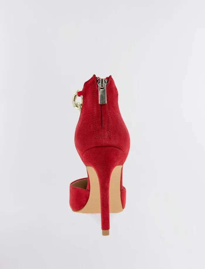 Women Shoes BCBG Red Haindi Pump Lipstick Suede