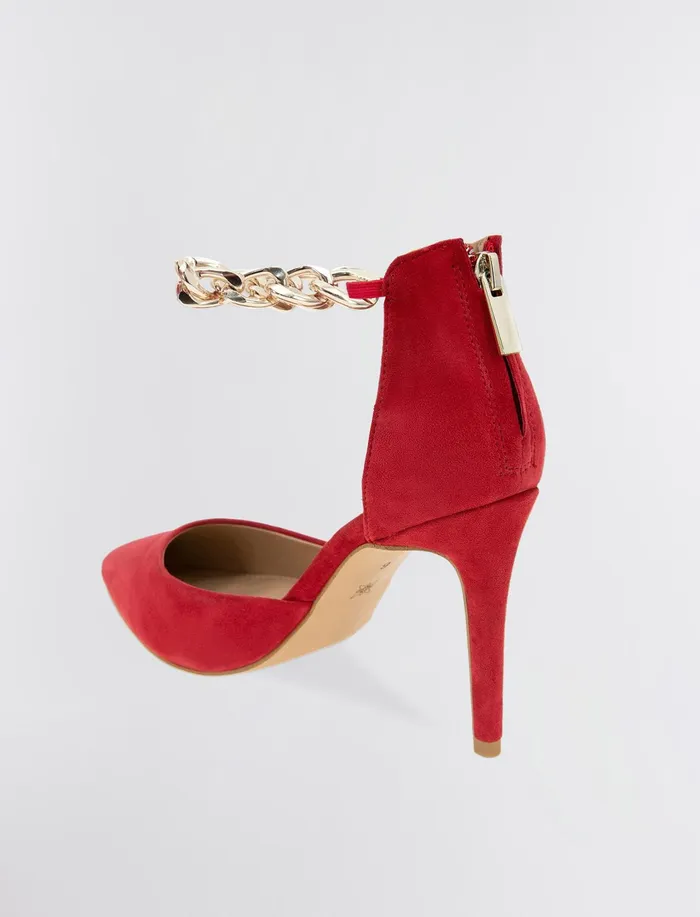 Women Shoes BCBG Red Haindi Pump Lipstick Suede